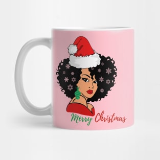 Black Woman Santa, Black Mrs Santa Claus, African American Santa, Merry Christmas Mug